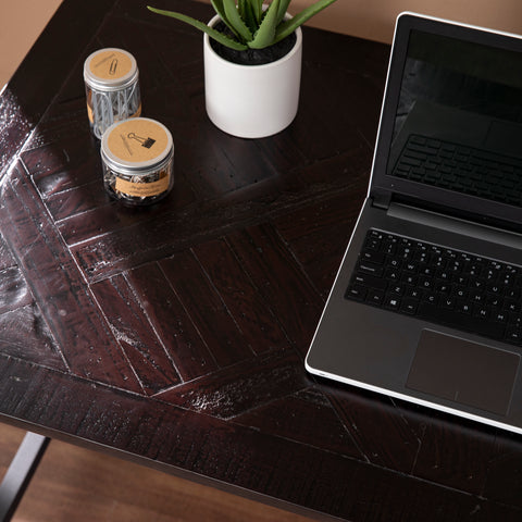 Image of Reclaimed wood computer desk or small space dining table Image 2