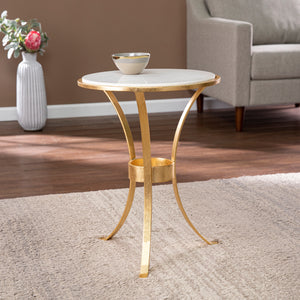 Marble-top side table Image 1