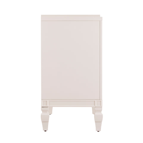 Image of Tropman Antique White Low-Profile Accent Cabinet