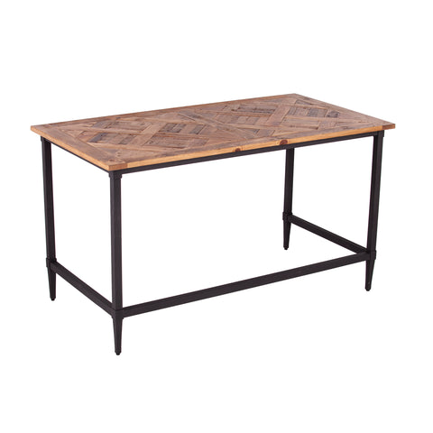 Image of Reclaimed wood computer desk or small space dining table Image 8