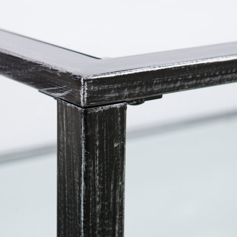 Image of Simple metal and glass coffee table Image 9