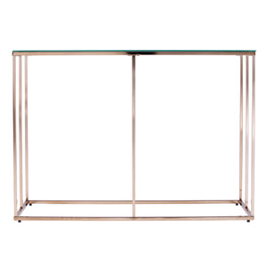 Nicholance Contemporary Glass-Top Console Table