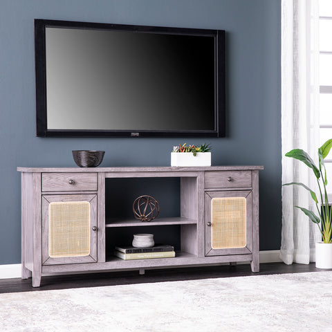 Image of Rustic entertainment center w/ media storage Image 1