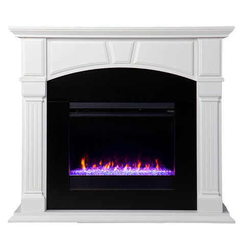 Image of Two-tone hued electric fireplace Image 2