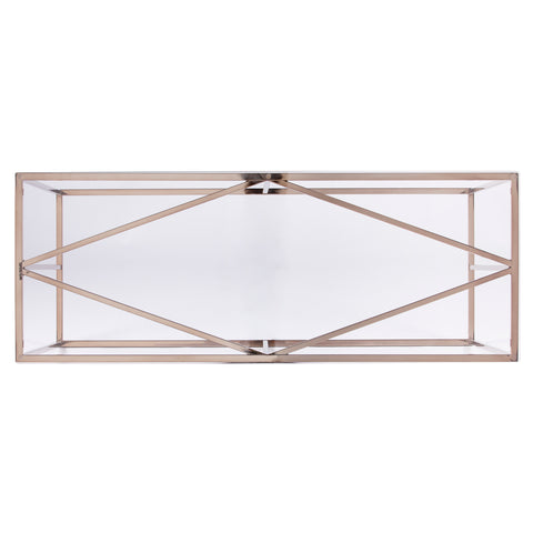 Image of Nicholance Contemporary Glass-Top Console Table