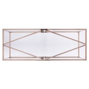 Modern console table w/ glass top Image 6