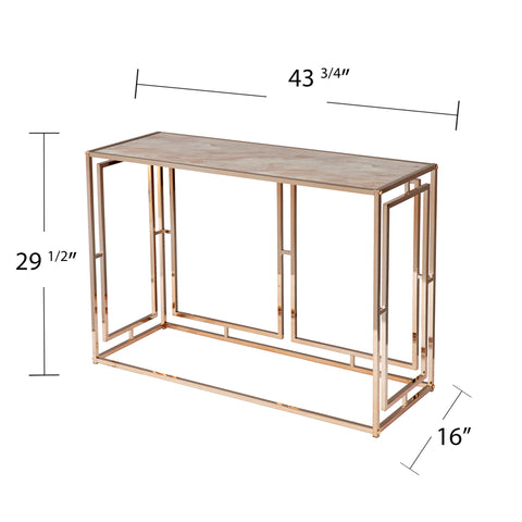 Image of Simondley Faux Marble Console Table