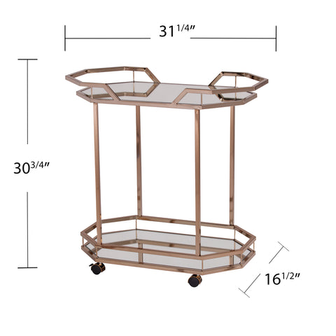 Image of Mirrored bar cart Image 2