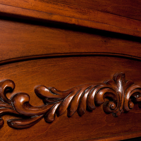 Image of Handsome bookcase fireplace w/ striking woodwork details Image 5