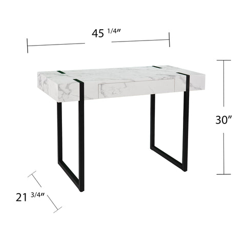 Image of Contemporary writing desk w/ storage Image 2