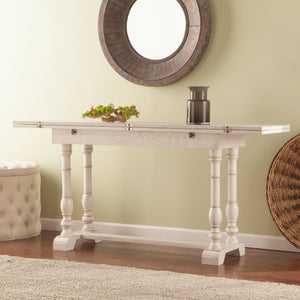 Convertible console to dining table Image 3