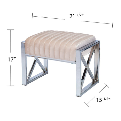 Image of Elegant ottoman or vanity stool Image 5