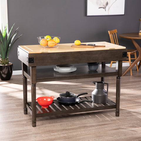 Image of Storage island or laundry room folding table Image 1