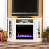 Corner convertible media fireplace w/ color changing flames Image 1