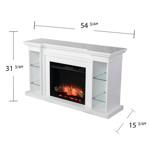 Image of Electric fireplace curio w/ storage Image 8