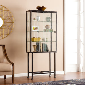 Metal/Glass Sliding-Door Display Cabinet