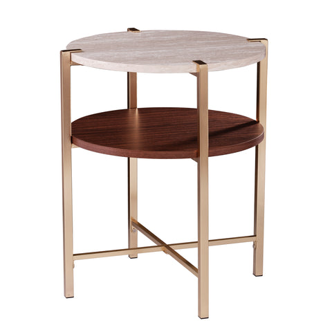 Image of Two-tier side table in round silhouette Image 4