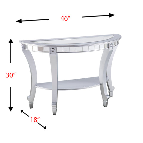 Image of Mirrored console table w/ display storage Image 10