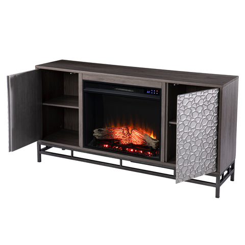 Image of Electric fireplace w/ media storage Image 7