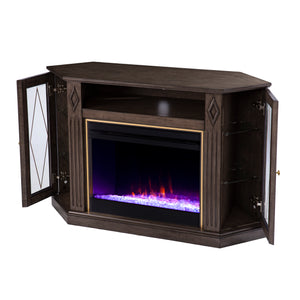 Electric media fireplace w/ color changing flames Image 9