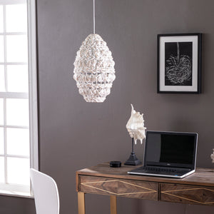 Unique, water hyacinth pendant shade Image 1