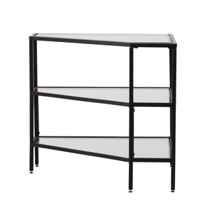 Niles Metal/Glass Corner TV Stand - Black