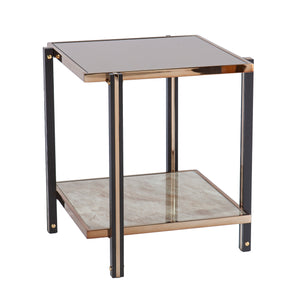 Thornsett End Table w/ Mirrored Top