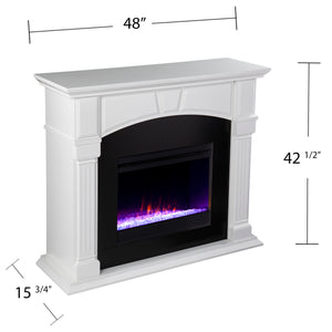 Two-tone hued electric fireplace Image 7