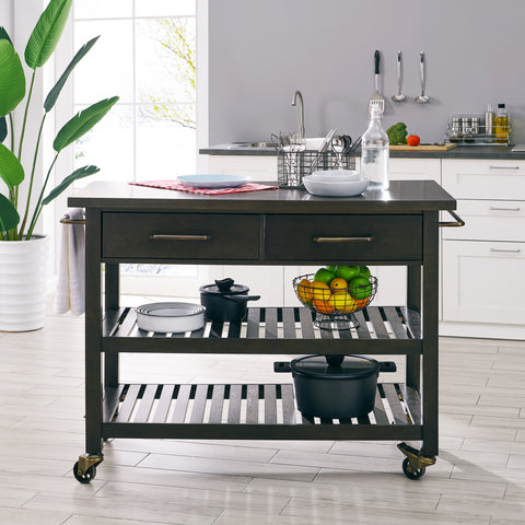 Image of Rolling kitchen island or laundry room folding cart Image 1