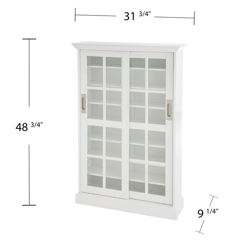 Image of Freestanding media cabinet with sliding doors Image 3