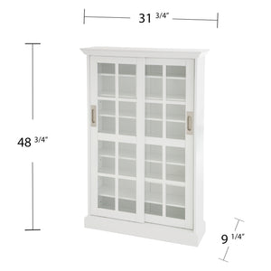 Freestanding media cabinet with sliding doors Image 3