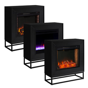 Modern electric fireplace mantel Image 9