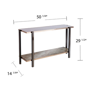 Thornsett Console Table w/ Mirrored Top