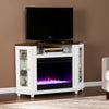 Two-tone color changing fireplace w/ media storage Image 1