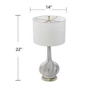 Faux marble table lamp w/ shade Image 8