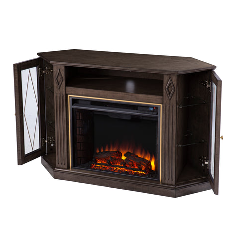 Image of Electric fireplace media console Image 8