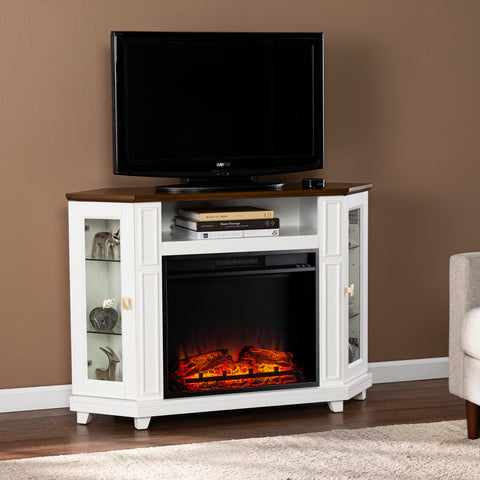 Image of Two-tone fireplace w/ media storage Image 1