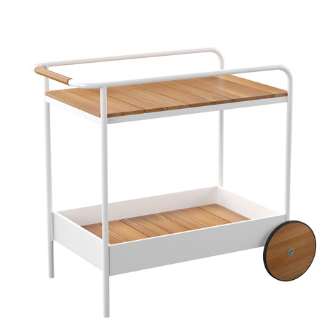 Image of Modern indoor/outdoor beverage trolley w/ storage Image 5