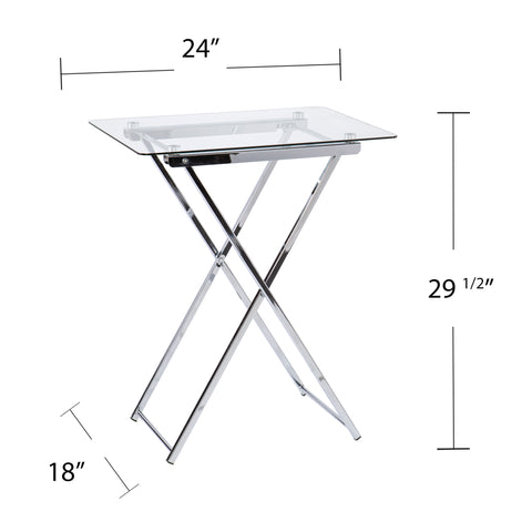 Image of Sleek, portable snack tray collapses for easy storage Image 6